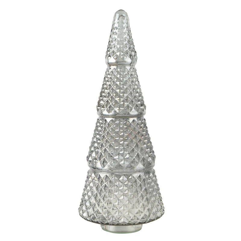 16" Silver Diamond Point Glass Tree Tabletop Décor by Ashland®