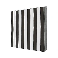 24 Packs: 20 ct. (480 total) Black & White Stripes Beverage Napkins by Celebrate It™