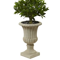 5.5ft. Triple Bay Leaf Topiary Tree in Urn