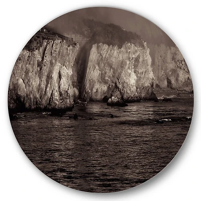 Designart - Gold Cliffs In The Fog