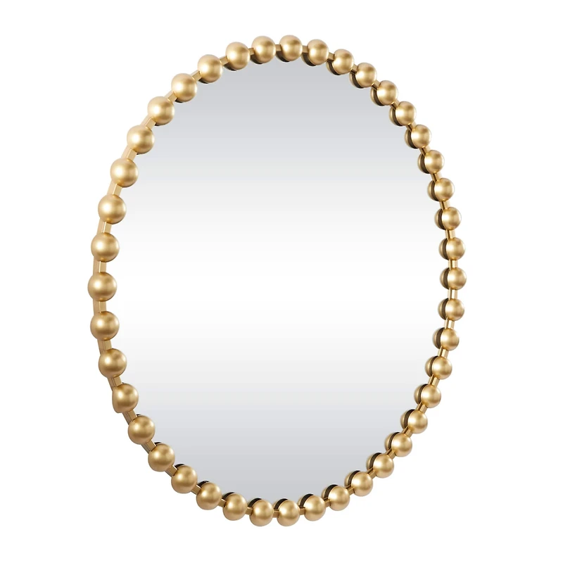 CosmoLiving by Cosmopolitan Gold Metal Orb Framed Wall Mirror 36" x 2" x 36"