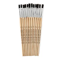 Charles Leonard 1/4" Flat Tip Brush Set, 6 Packs of 12