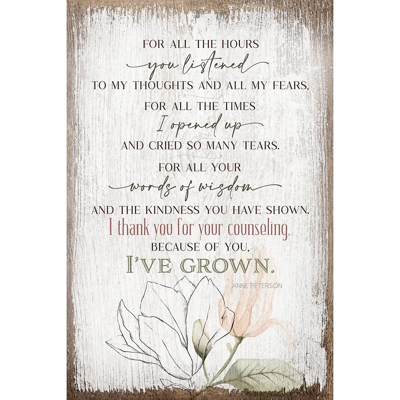 For All The Hours Inspirational Wood Plaque