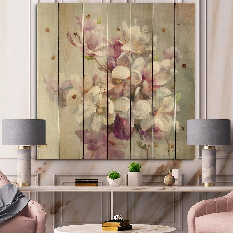 Designart - Pink Magnolia Flowers