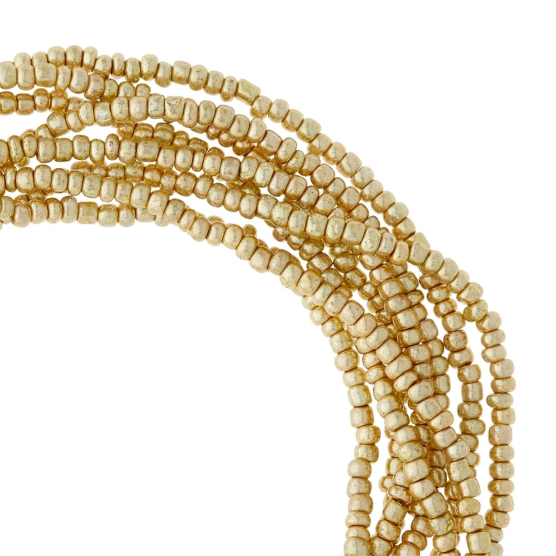 Light Gold Glass Seed Beads, 6/0 by Bead Landing™
