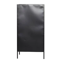 40'' Black Wood Contemporary Standing Wine Rack