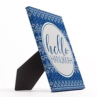 Hello Hanukkah Sweater Pattern 8x10 Tabletop Canvas