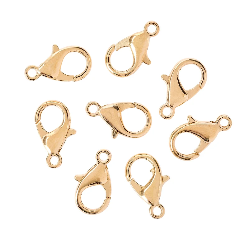 12 Pack: Gold Lobster Claw Clasps, 15mm by Bead Landing™