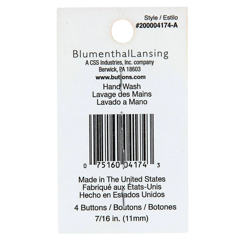 Spectrum Warm 7/16" Pink Shank Buttons, 4ct.