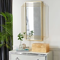 CosmoLiving by Cosmopolitan Gold Glam Metal Wall Mirror