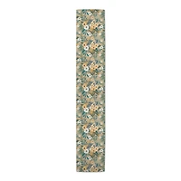 72" Tropical Floral Cotton Twill Runner