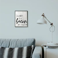 Stupell Industries Bacon My Heart Print with Frame Wall Accent