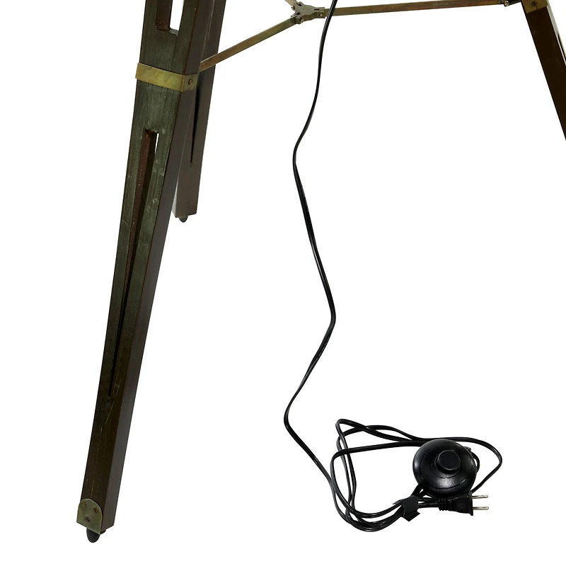 62.5" Brown Metal Industrial Floor Lamp