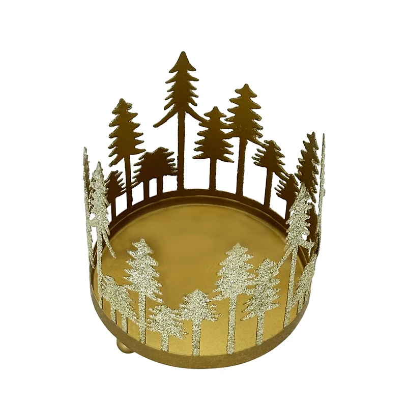4.25" Gold Metal Trees Candle Holder by Ashland®