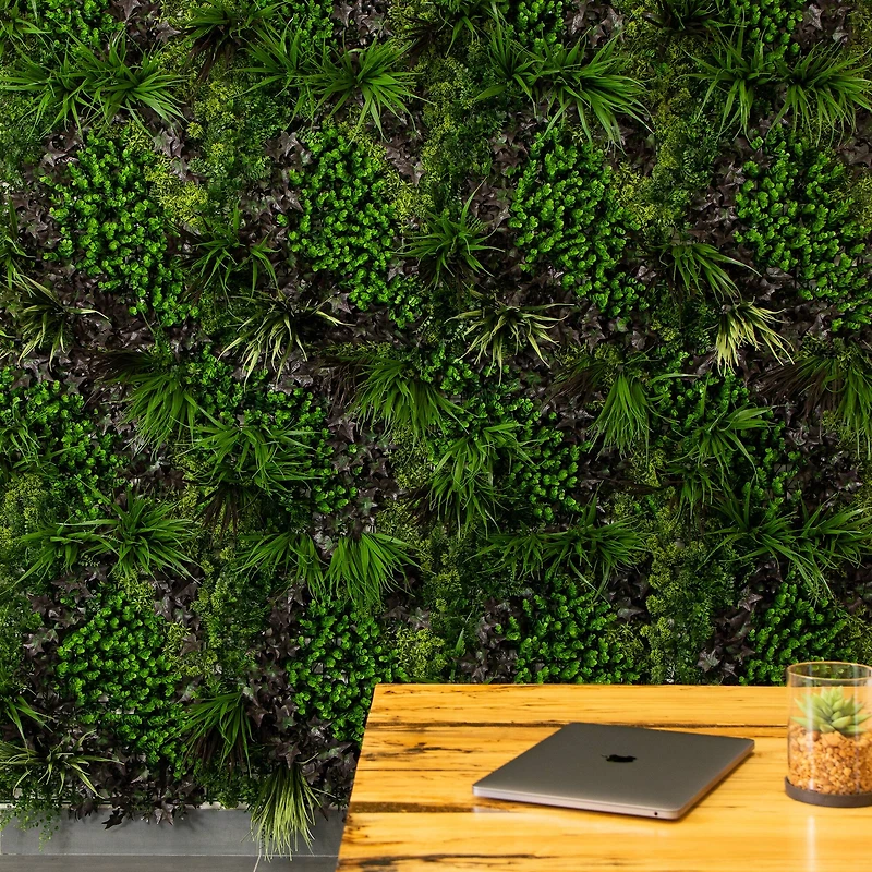 20" x 40" Borneo Jungle Artificial Living Wall Panel