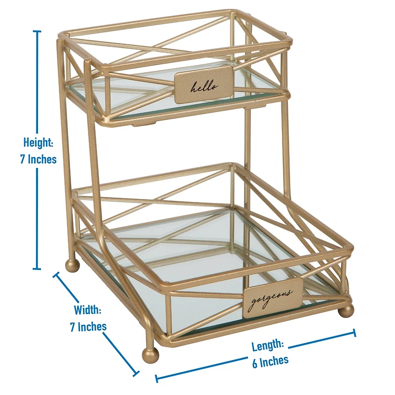 Home Details 2-Tier Sleek Vanity Tower