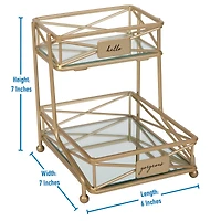 Home Details 2-Tier Sleek Vanity Tower