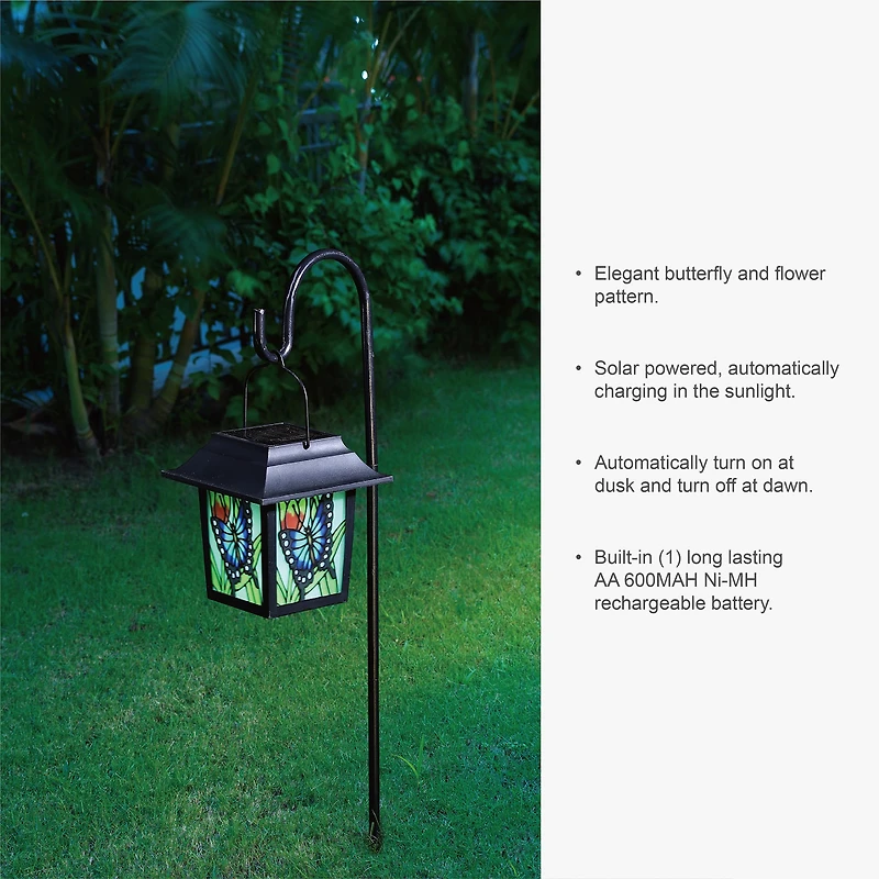 Glitzhome® 30" Solar Powered LED Pathway Light Garden Stake