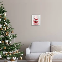 Stupell Industries Santa All Shapes & Sizes Christmas Phrase Framed Giclee Art