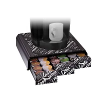 Mind Reader Black Print 36 Capacity Single Serve Coffee Pod Holder Drawer