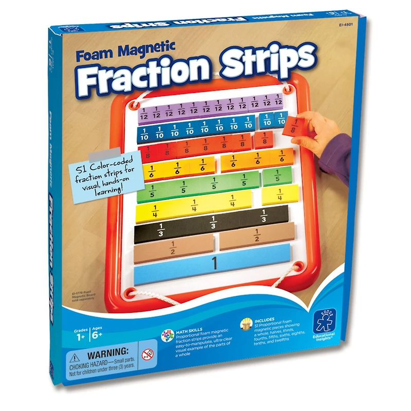 Educational Insights Foam Magnetic Fraction Strips