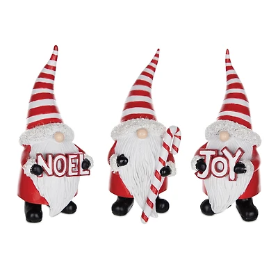 7.25" Santa Gnome Figurine Set