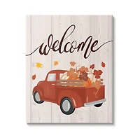 Stupell Industries Country Pumpkin Harvest Welcome Canvas Wall Art