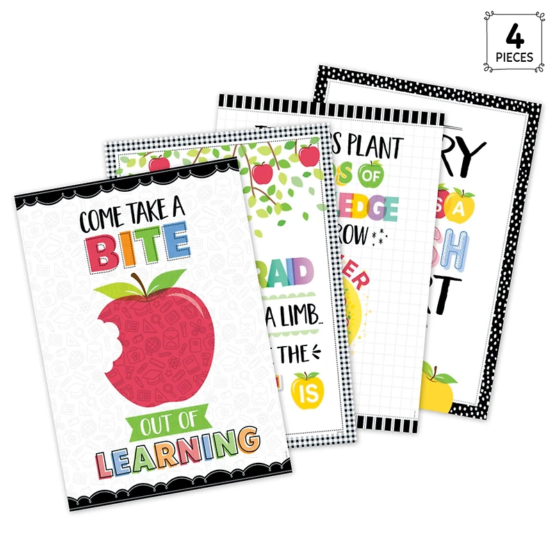 Creative Teaching Press® Apple Time Inspire U Poster Pack, Set of 4
