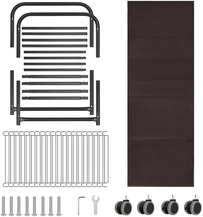 NEX™ Black 20-Hanger Rolling Trolley Closet Organizer