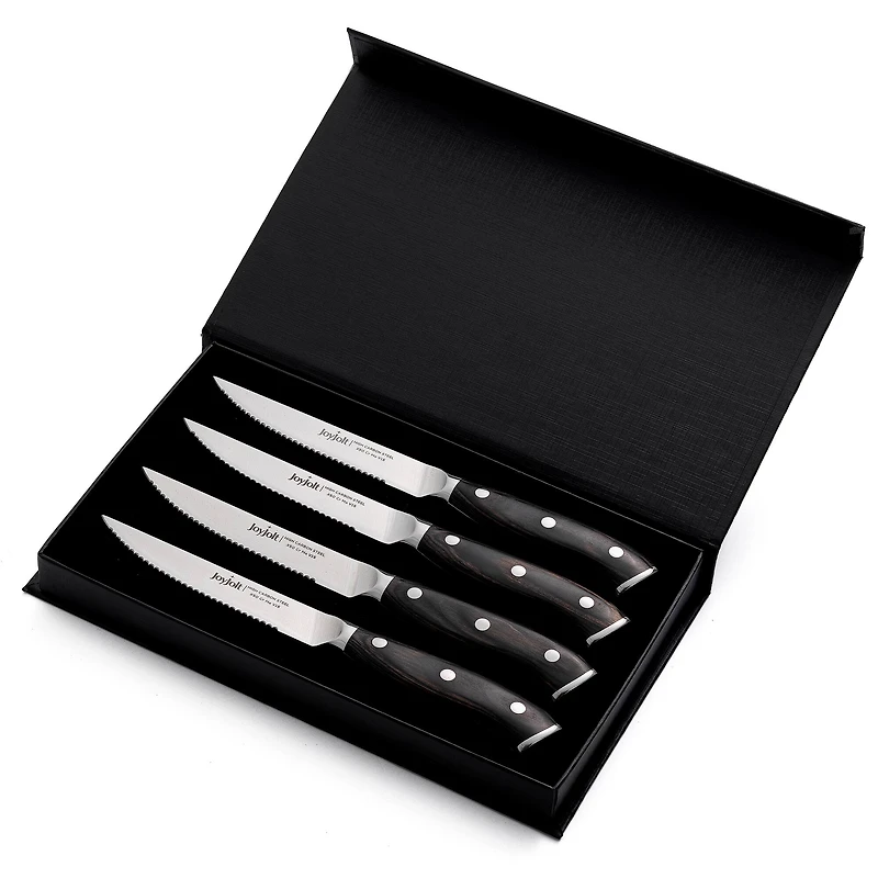 JoyJolt® 4-Piece High Carbon Steel Steak Knives