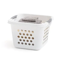 IRIS® 32qt. White Laundry Hampers with Gray Easy Lift Handles, 3ct.