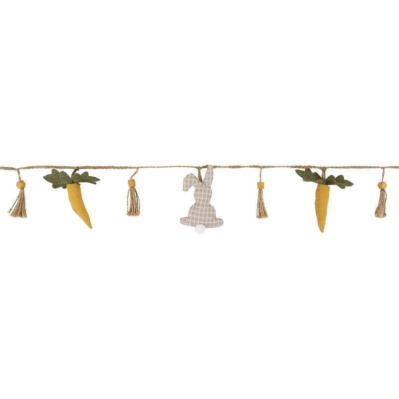 3.5ft. Plush Easter Rabbit & Carrot Twine Garland 