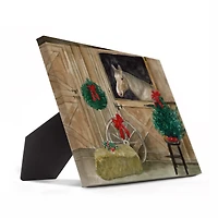 Christmas Horse Tabletop Canvas