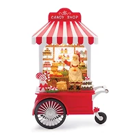 10.75" LED Snow Globe Santa's Candy Stand