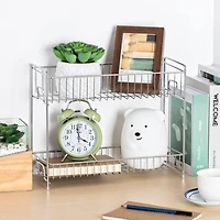 NEX™ Silver 2-Tier Standing Rack Countertop Storage Organizer