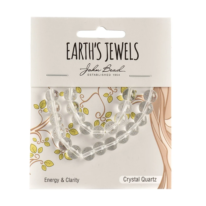 John Bead Earth's Jewels Natural Stone Round Beads, 8mm