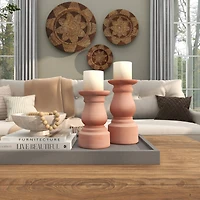 Terra Cotta Candle Holder Set