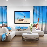 Designart - Tropical Beach with Boat