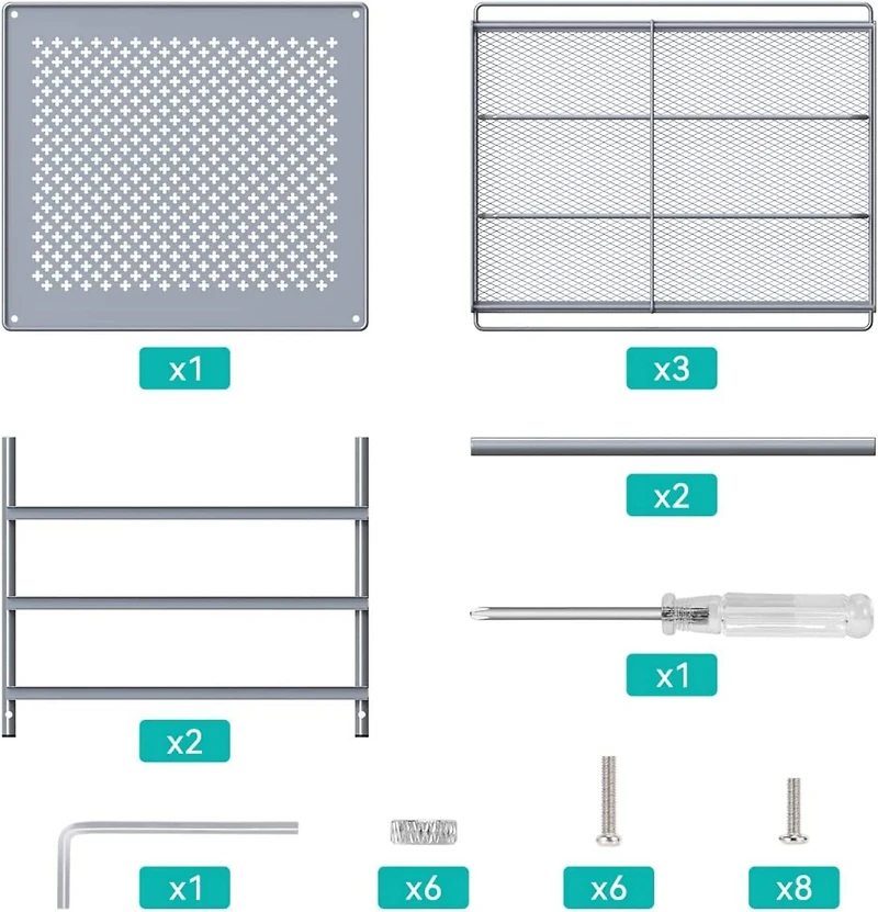 NEX™ 3-Tier -Bottle Metal Spice Rack with Drawer Organizer