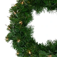 16" Pre-Lit Deluxe Windsor Pine Artificial Christmas Wreath