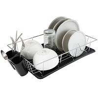 Kitchen Details 3-Piece Chrome Dish Rack with Tray
