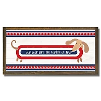 24" x 12" Like the Fourth of July Wood Plaque in Walnut Frame