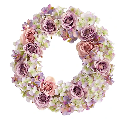 18" Rose & Hydrangea Wreath