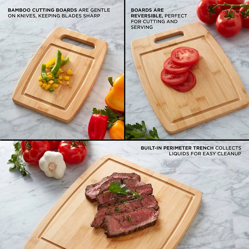 Sabatier Bamboo Cutting Board Set