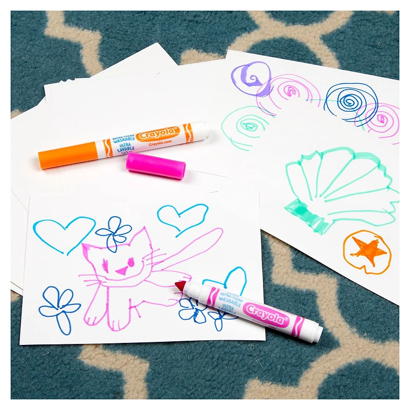 6 Packs: 64 ct. (384 total) Crayola® Broad Line Washable Markers Variety Pack