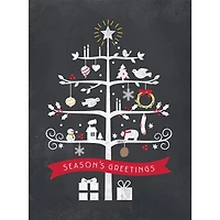 JAM Paper 6.25" x 4.625" Season's Greetings Chalkboard Assorted Card Set, 25ct.