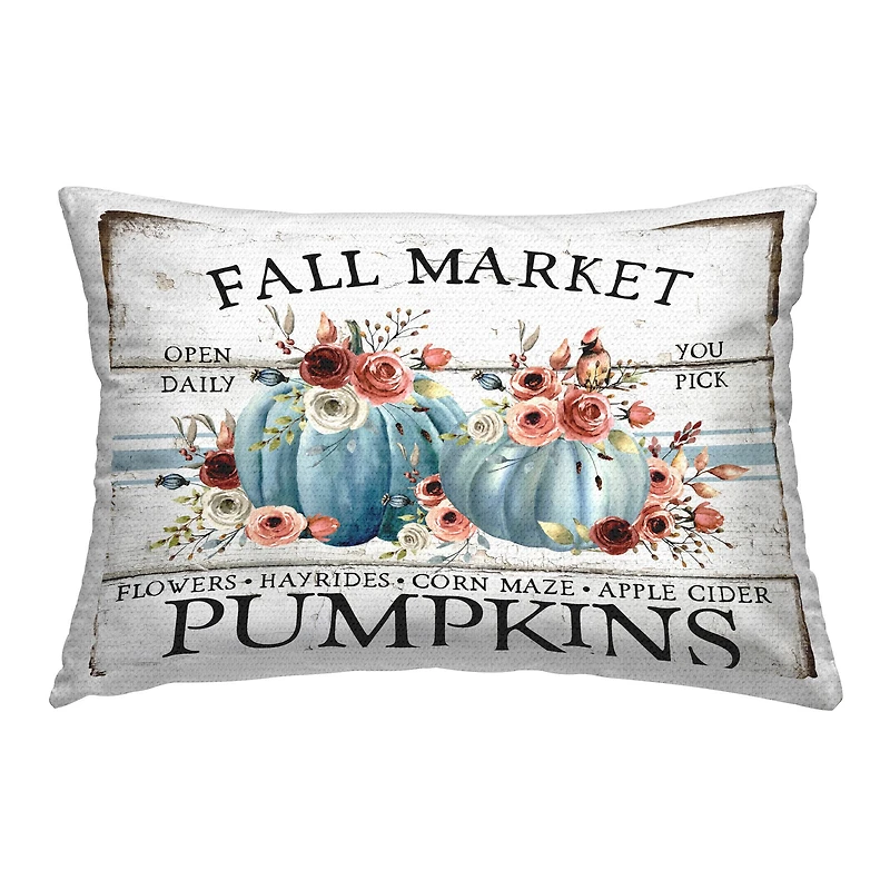 Stupell Industries Fall Market with Roses Outdoor Printed Pillow
