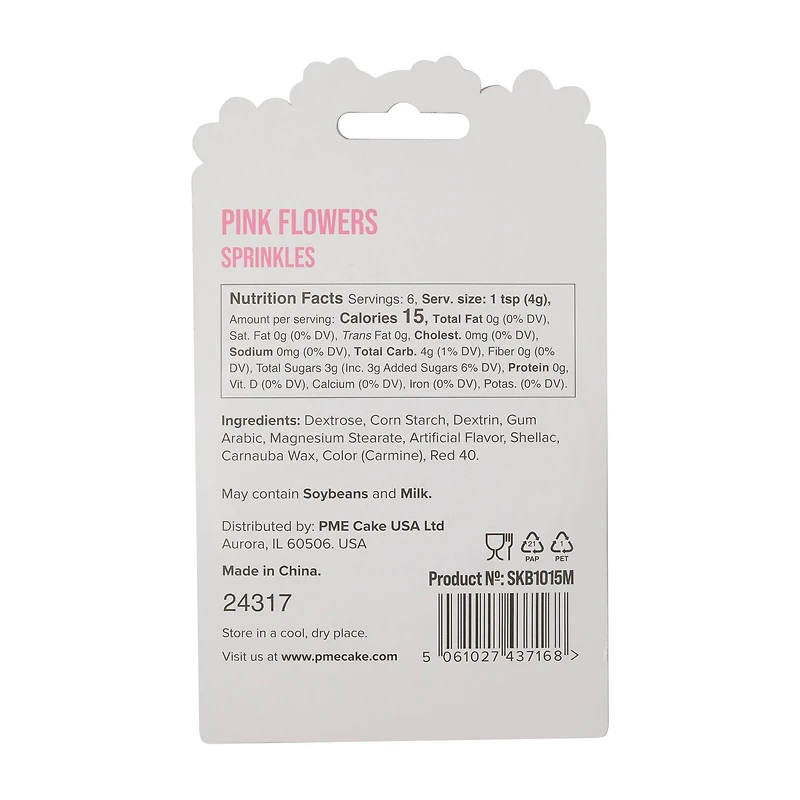 PME Cake Sweet Street® Pink Flowers Sprinkles