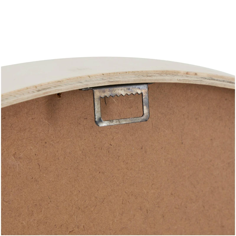 23.5" Woodgrain & White 2-Tone Wall Clock