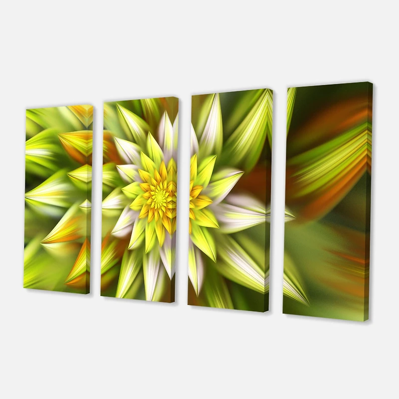 Designart - Huge Yellow Fractal Flower
